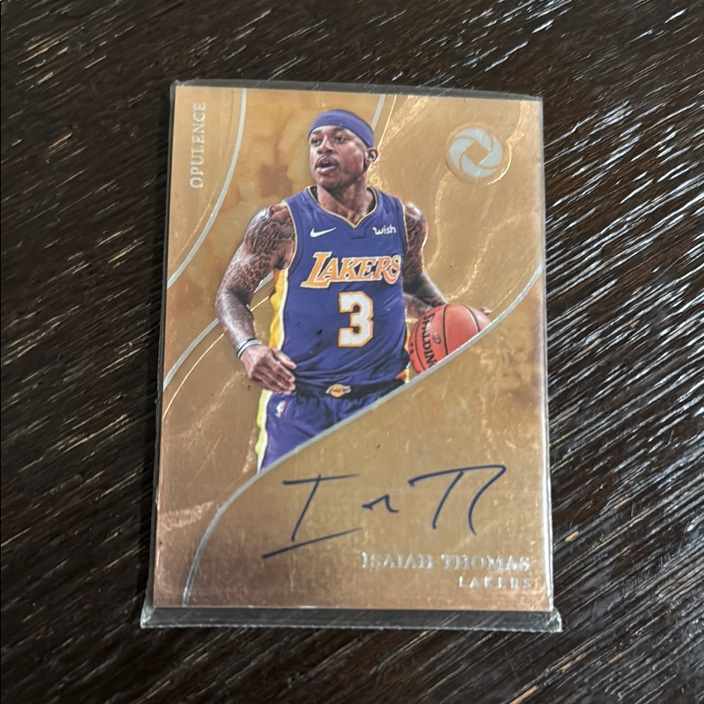 ISAIAH THOMAS AUTO LAKERS CARD
